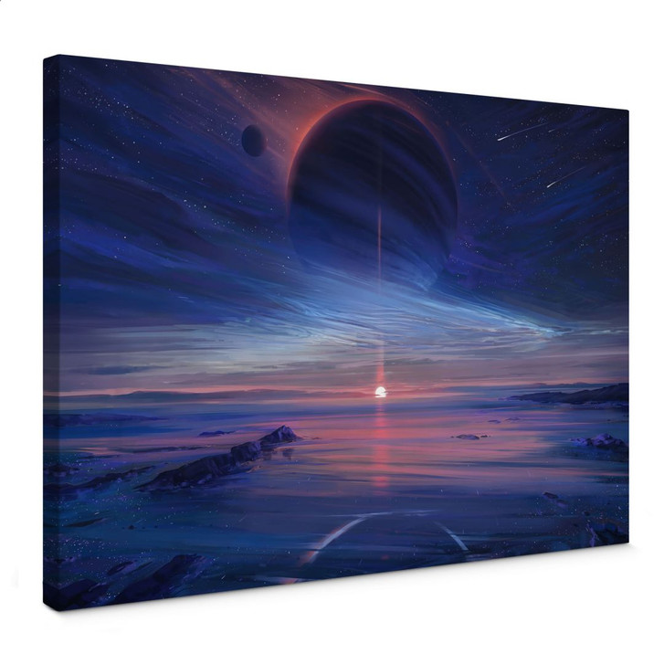 Leinwandbild Landschaft mit Erde und Galaxie - Aenami - WA403188
