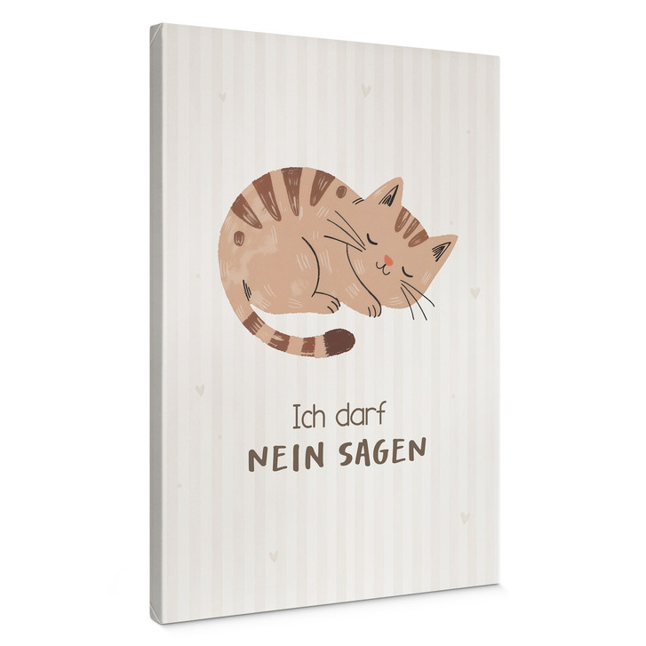 Leinwandbild mit Katze - Affirmation 