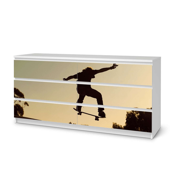 Möbelfolie IKEA Malm Kommode 6 Schubladen (breit) - Skater - CR116624