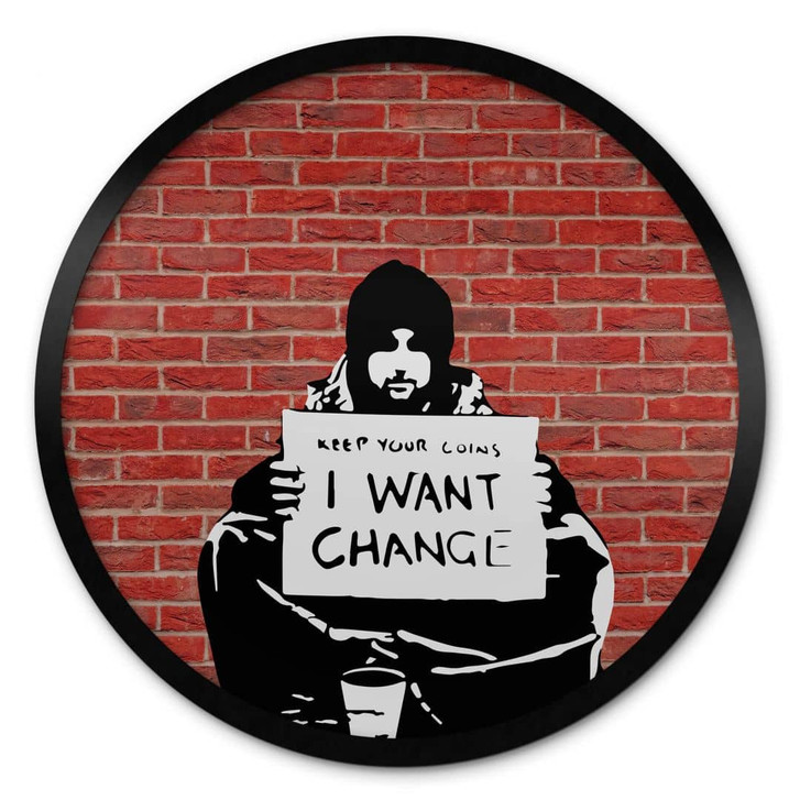 Poster Banksy - Keep Coins - Rund - WA336795