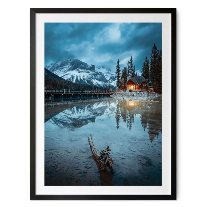 Poster Bergidylle am abendlichen See - Bing Li - WA427545