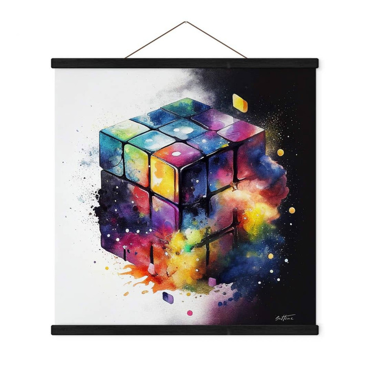 Stoffbild Heine - Magischer Zauberwürfel - Rubik's Cube - Quadratisch - WA411290