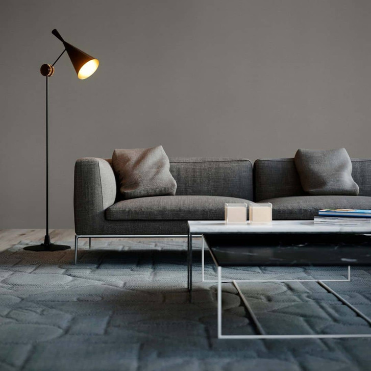 Vliestapete Grau Wohnzimmer - Stoffoptik Design Tapete Modern - WA395683