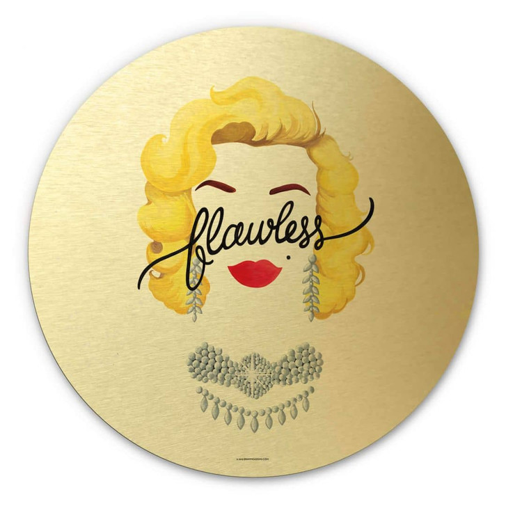 Alu-Dibond-Goldeffekt Tohmé - Flawless Marilyn - Rund - WA330950