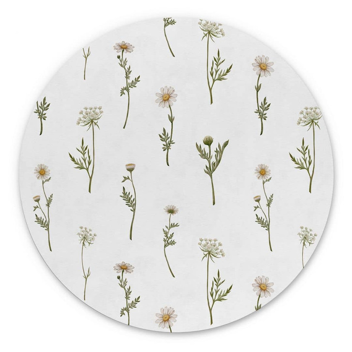 Alu-Dibond Wiesenromantik mit Feldblumen - Kikki Belle - Rund - WA431673