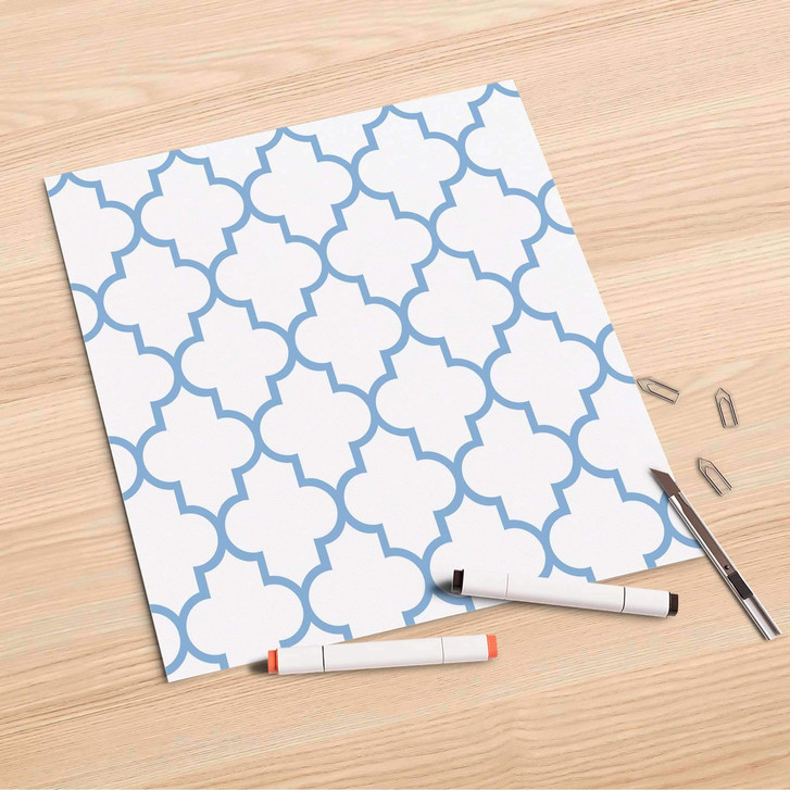Folienbogen (30x30cm) - Retro Pattern - Blau - CR106920