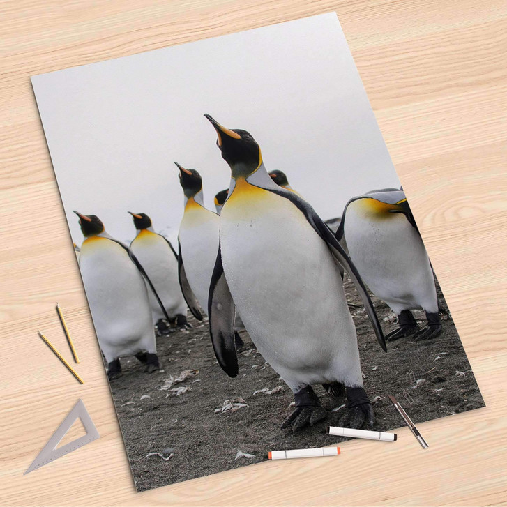 Folienbogen (80x120cm) - Penguin Family - CR107393