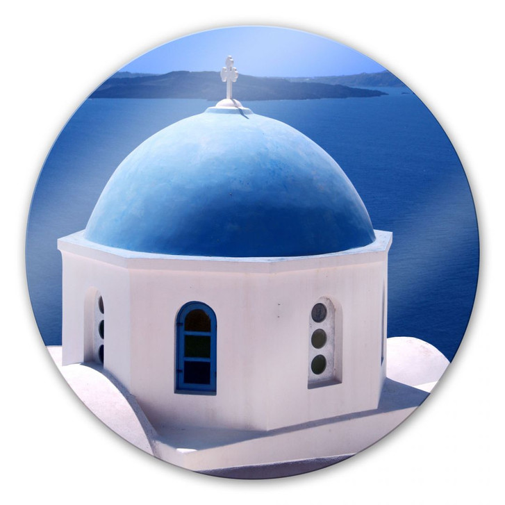 Glasbild Sommer in Griechenland - rund - WA127702