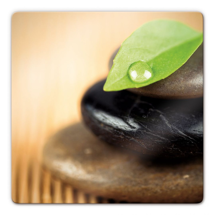 Glasbild Wellness Stone - quadratisch - WA129039
