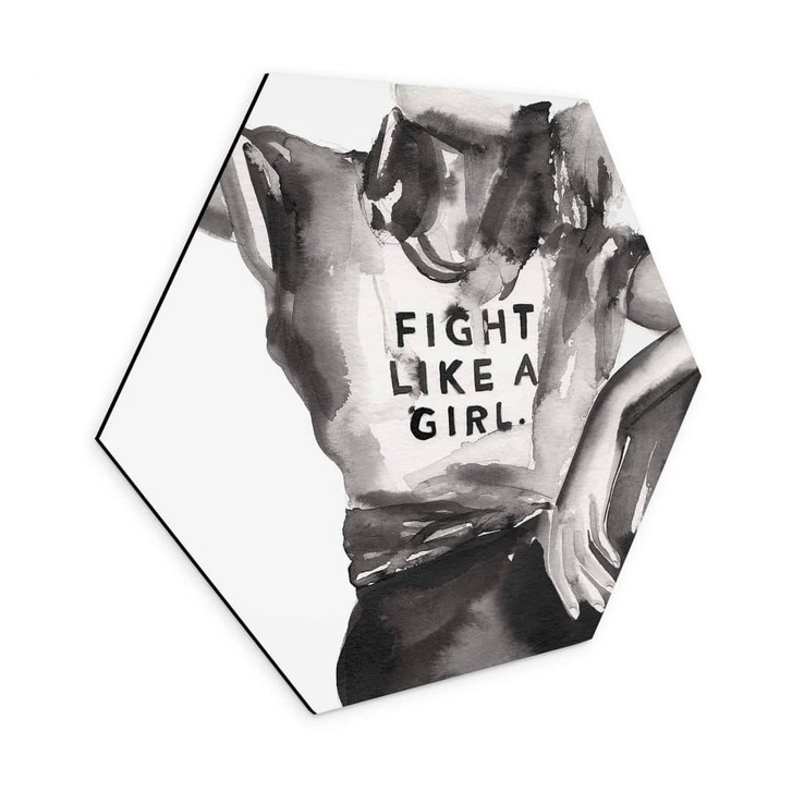 Hexagon - Alu-Dibond Verbaan - Fight like a Girl - WA340753
