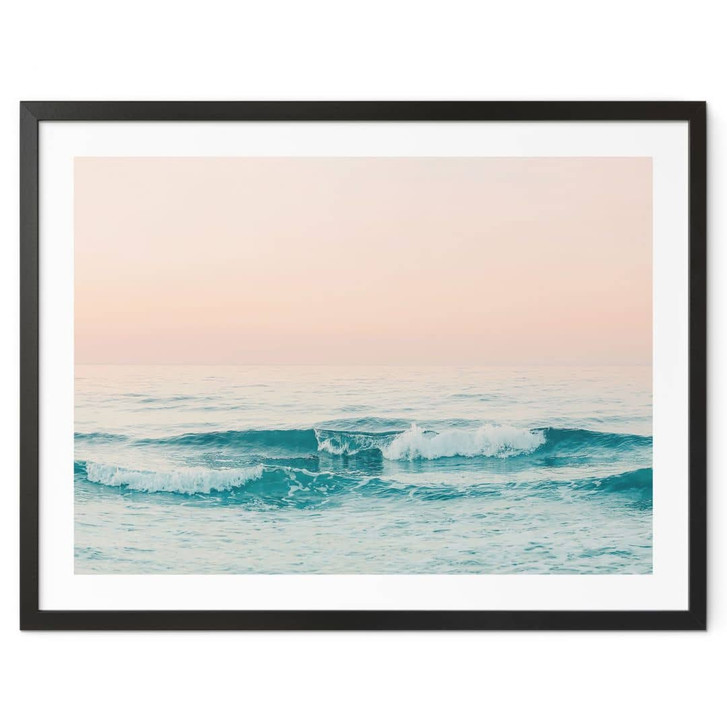 Poster Blaues Meer trifft auf rosa Himmel in Griechenland - Sisi & Seb - WA428288