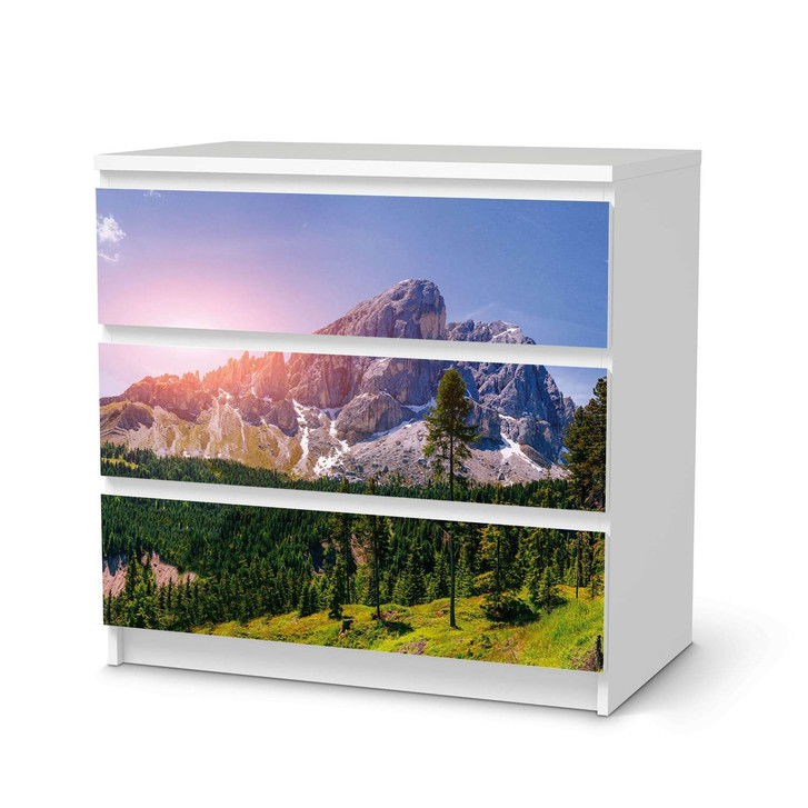 Klebefolie IKEA Malm Kommode 3 Schubladen - Alpenblick - CR109726