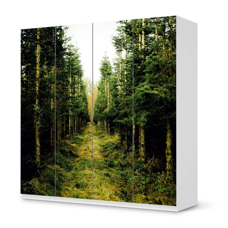 Klebefolie IKEA Pax Schrank 201cm Höhe - 4 Türen - Green Alley - CR110943