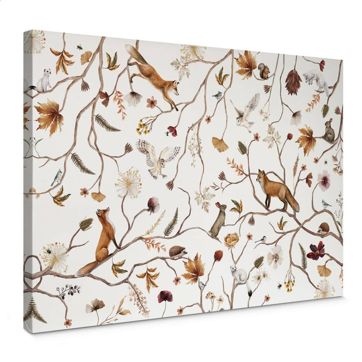 Leinwandbild Waldtiere im Herbst - Kikki Belle - WA426653