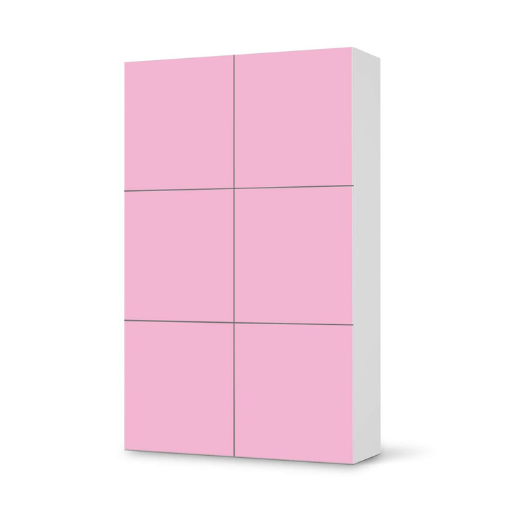 Möbel Klebefolie IKEA Besta Schrank 6 Türen (hoch) - Pink Light - CR113376