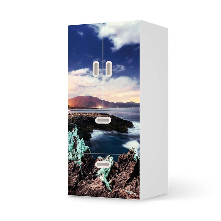 Möbelfolie IKEA Stuva / Fritids - 2 Schubladen und 2 kleine Türen - Seaside - CR117501