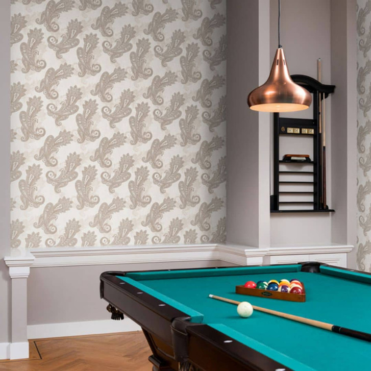 Rasch Vliestapete, Mustertapete Indian Style taupe hell - WA410128