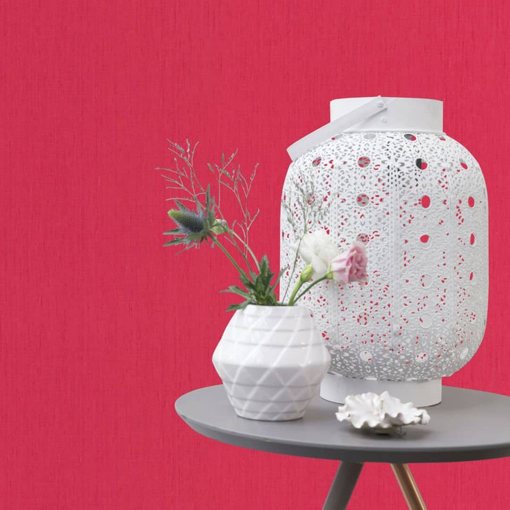 Rasch Vliestapete, Unitapete Indian Style dunkelpink - WA410107