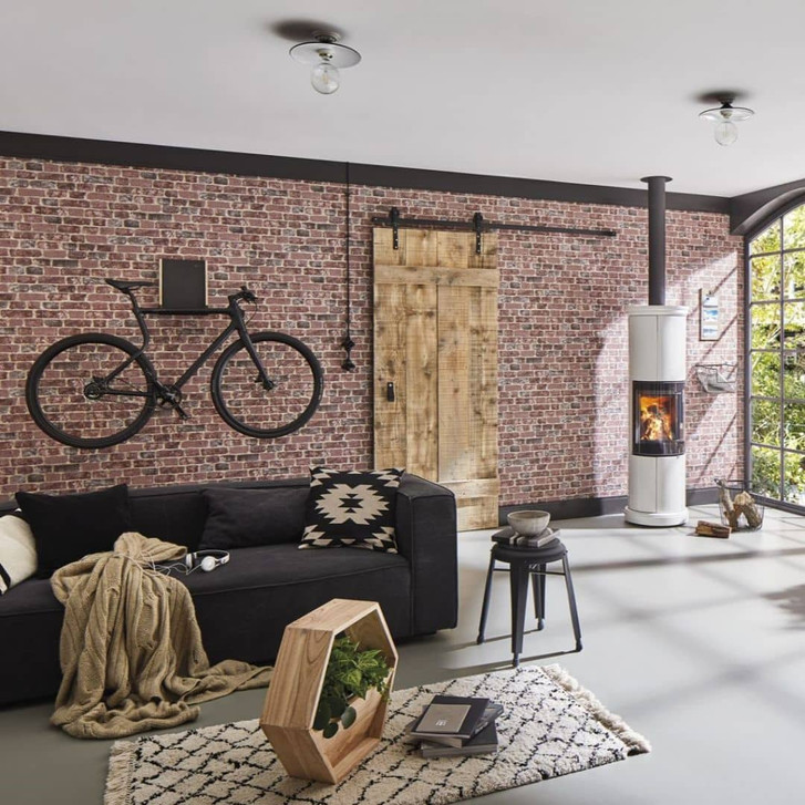 Steinoptiktapete, Vliestapete rot - WA445939