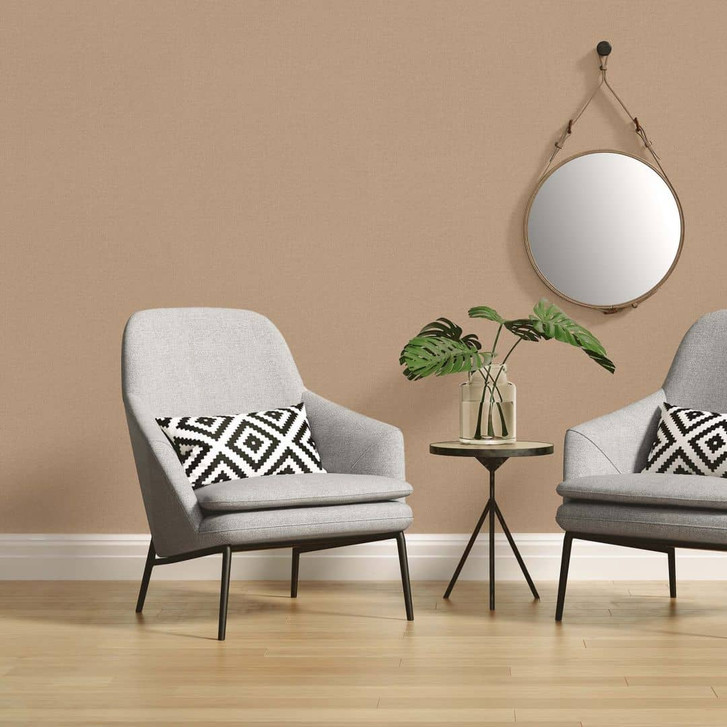 Vliestapete Beige Stoffoptik - Tapete Wohnzimmer - Küchen Wandtapete - WA395674