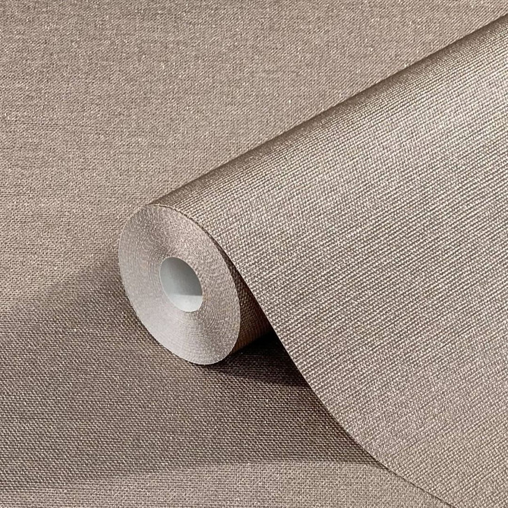 Vliestapete mit leichter Textiloptik als Uni Kupfer Struktur - WA444391