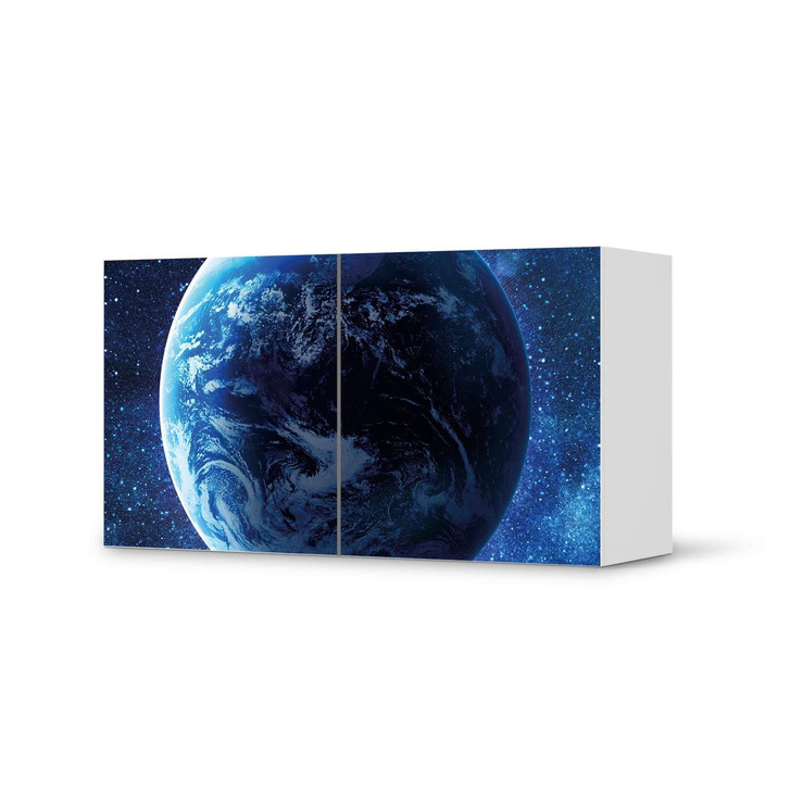 Folie IKEA Besta Regal 2 Türen (quer) - Planet Blue - CR105385