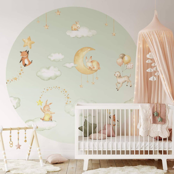 Fototapete Oliver Robins - Süsse Träume grün - Rund - Selbstklebend/Vlies - WA331486