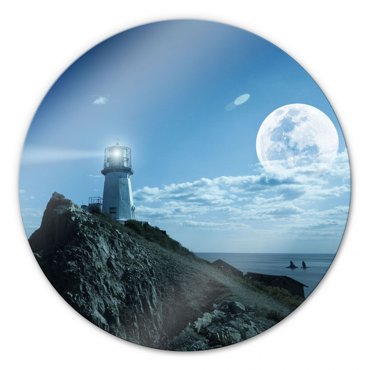 Glasbild Lighthouse - rund - WA124857