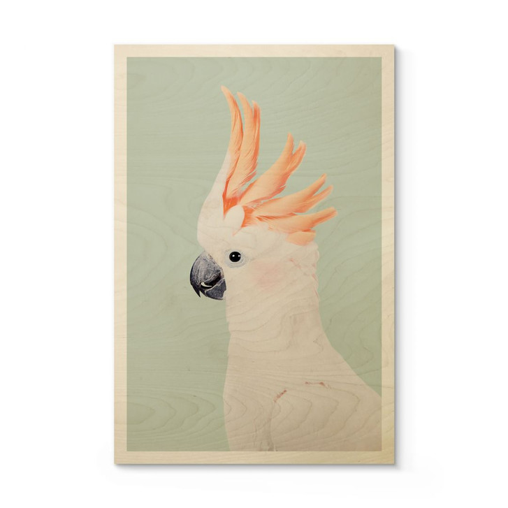 Holzbild Tierporträt Rosa Kakadu - Sisi & Seb - WA425822