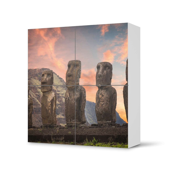Klebefolie IKEA Besta Schrank 4 Türen - Easter Island - CR110819