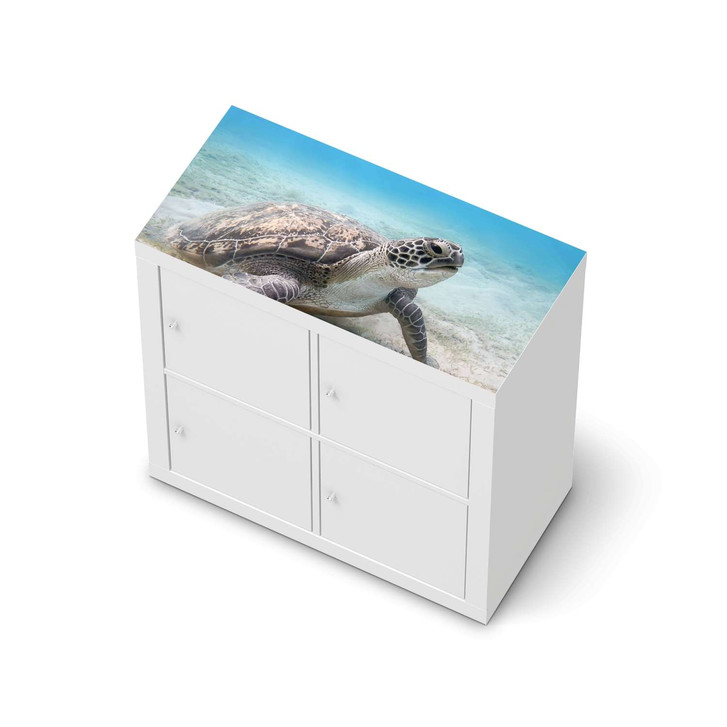 Möbelfolie IKEA Kallax Regal oben - Green Sea Turtle - CR115571