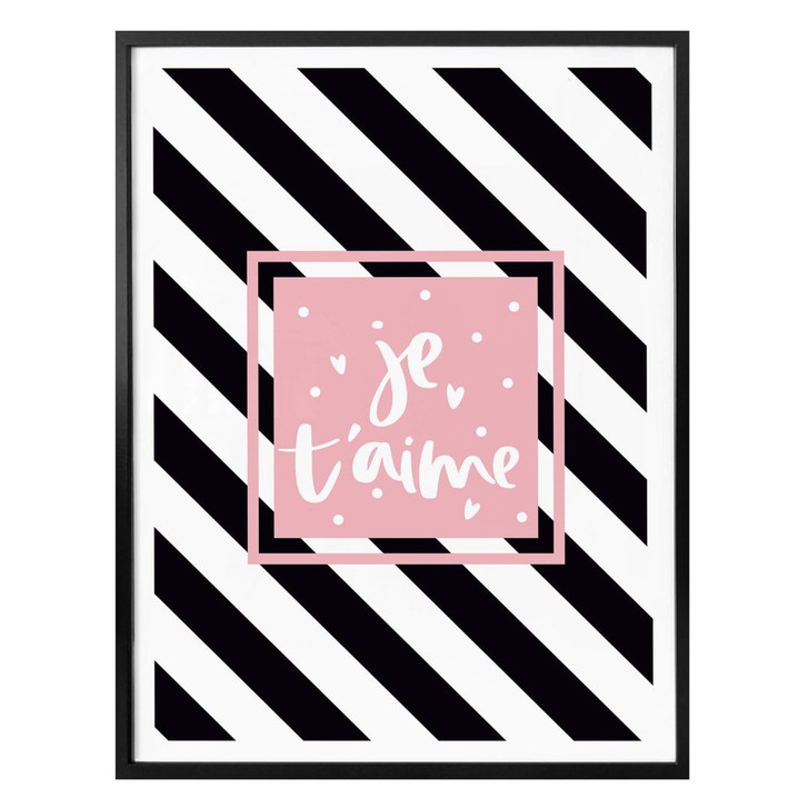 Poster Je t'aime retro - WA307483