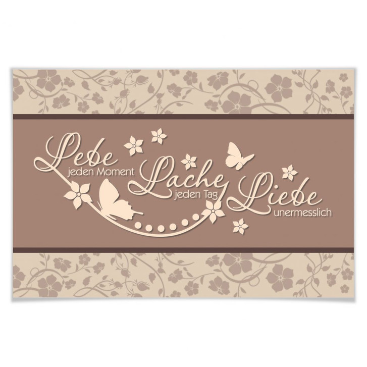 Poster Lebe jeden Moment Macchiato - WA162971