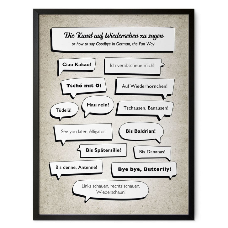 Spruch Poster Die lustigsten Abschiedsgrüsse - WA483645