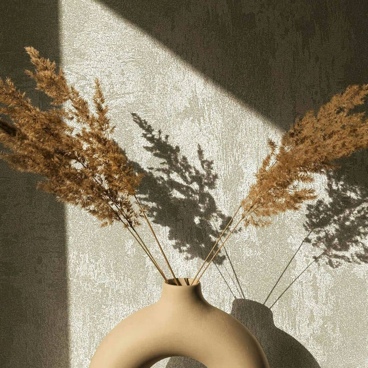 Vliestapete mit starkem Glanzeffekt in leichter Betonoptik platin Struktur - WA445001