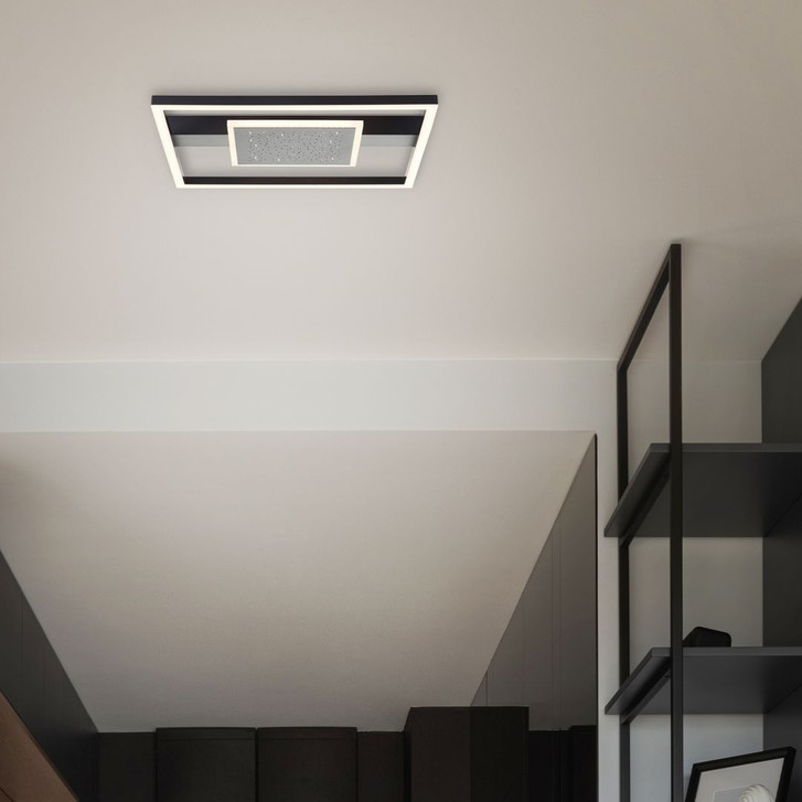 Deckenleuchte Maximilian, schwarz, 5 x 37 cm, Metall Glitzereffekt - WA438861