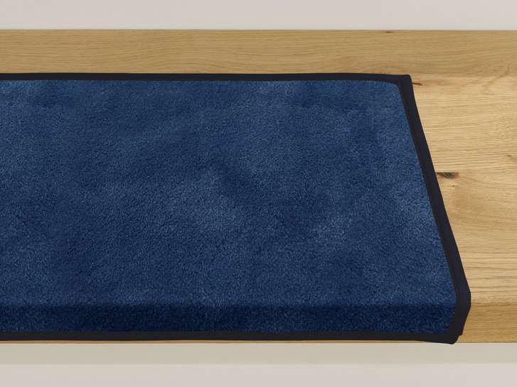 Emily Velours Stufenmatte Rechteckig Wunschmass in Blue Whale - TS454261