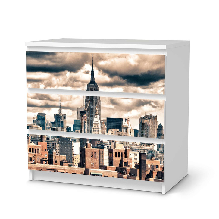 Klebefolie IKEA Malm Kommode 3 Schubladen - Skyline NYC - CR109871