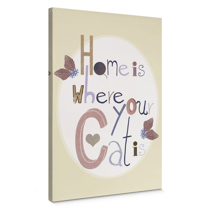 Leinwandbild Loske - Home is where your Cat is - WA369148