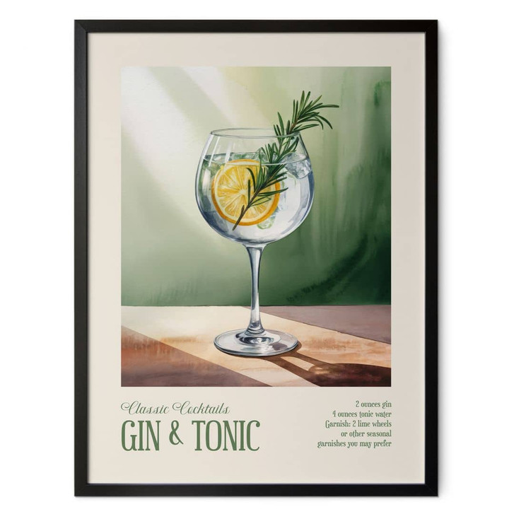 Poster Cocktail-Auszeit mit Gin Tonic | Für Küche & Esszimmer - Magnusson - WA483483