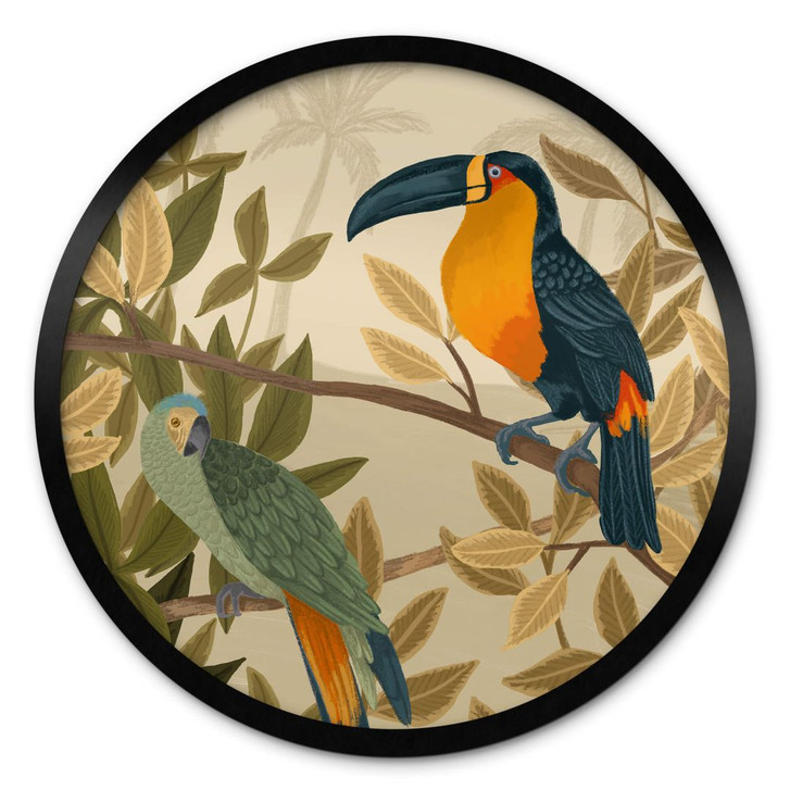 Poster Goed Blauw - Paradies - Rund - WA348859