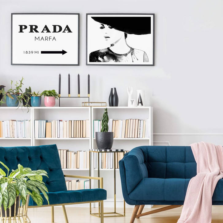 Poster-Set mit Bilderrahmen Fashion and Elegance (2er Set) - WA259274