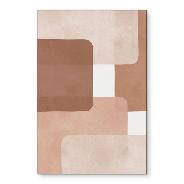 Wandbild Boho Abstraktion in Beige-braun - Costa - Alu-Dibond - WA436287