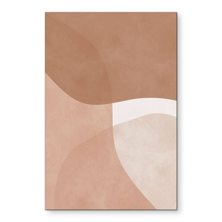 Wandbild Boho Aquarell-Formen in Brauntönen - Costa - Alu-Dibond - WA436275