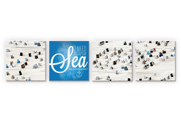 Wandbild Roeder - I need Vitamin Sea (4-teilig) - WA195275