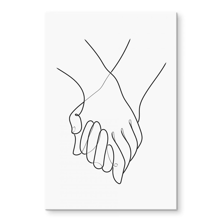 Acrylglasbild 1X Studio - Line Art Hand in Hand - WA344371