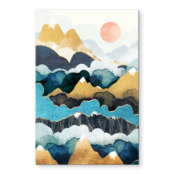 Acrylglasbild Berggipfel über den Wolken - SpaceFrog Designs - WA479621