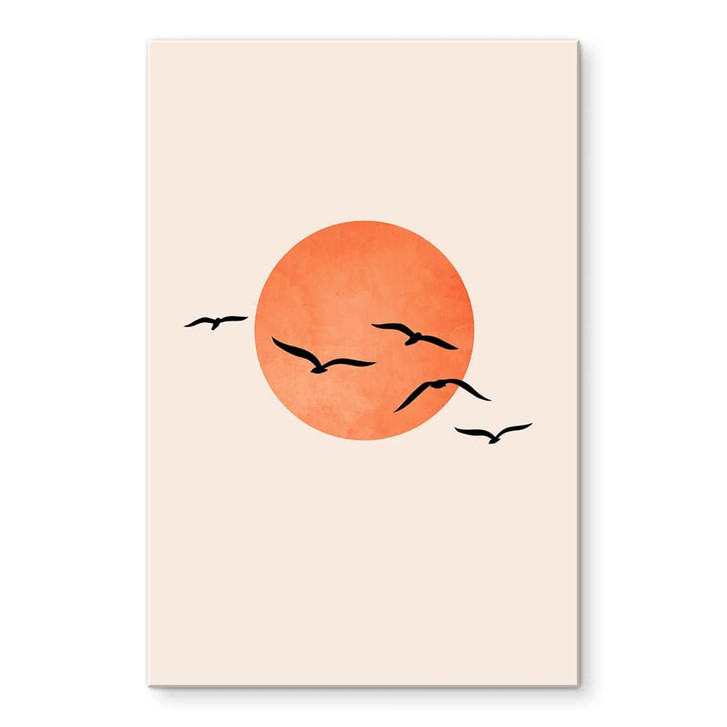 Acrylglasbild Zugvögel fliegen der Sonne entgegen - Kubistika - WA479534