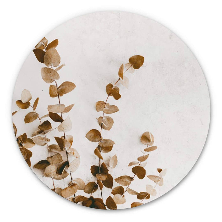 Alu-Dibond Annie - Getrocknete Blätter - Rund - WA313816