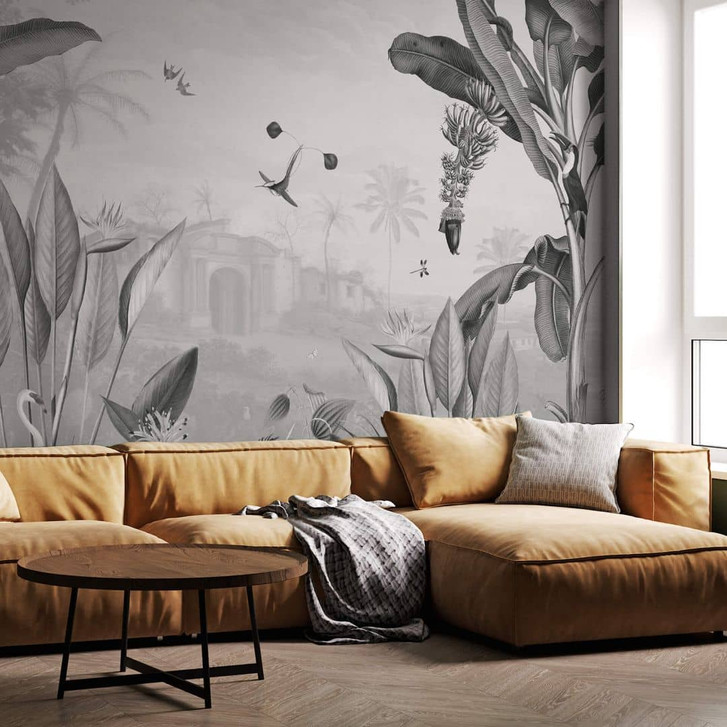 Fototapete Sir Edward - Botanik - schwarz weiss - WA331759